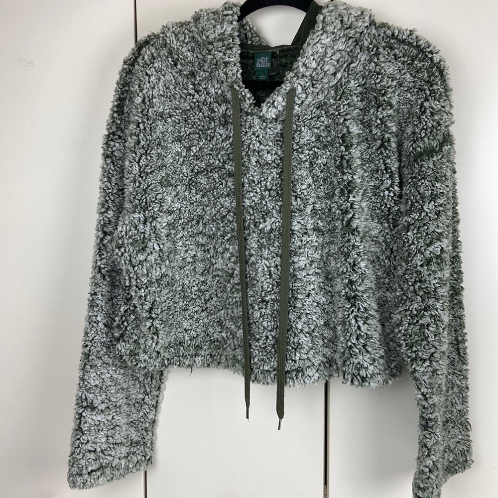 Wild Fable Cropped Furry Hoodie
